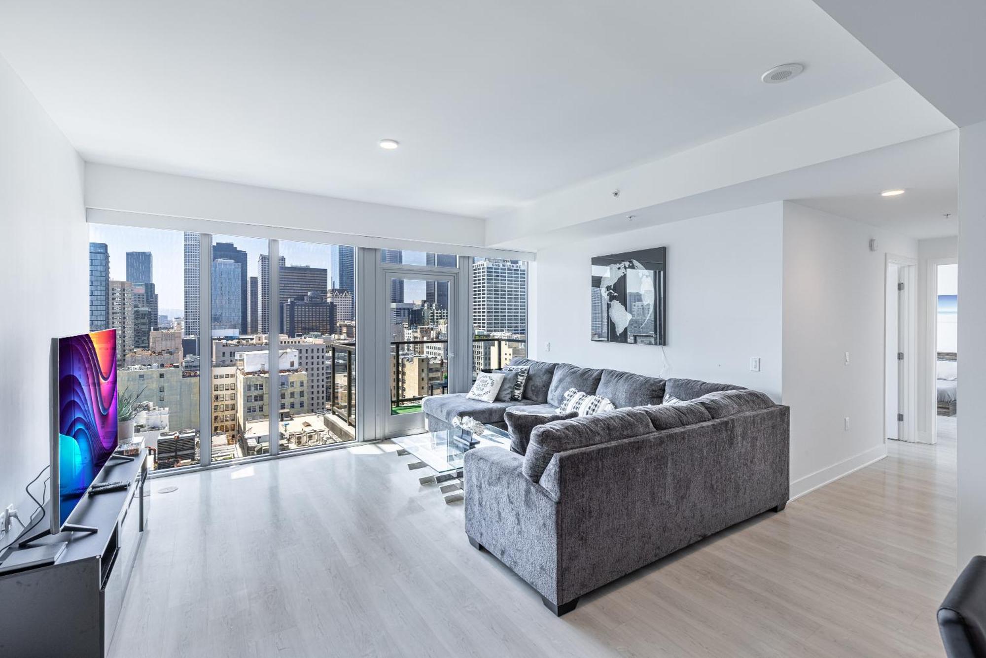 Top Floor High Rise 3 Bed Dtla Skyscraper Penthouse Los Angeles Buitenkant foto